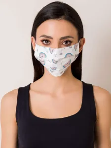 White reusable mask with print #4748845
