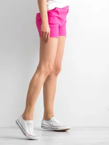 Pink shorts with drawstring