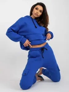 Cobalt blue women's tracksuit with insulation