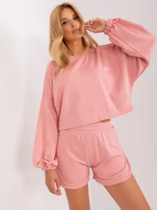 Dusty pink tracksuit with sweatshirt