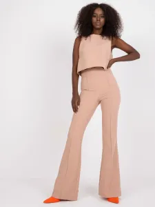 Dusty pink two-piece set with elegant trousers