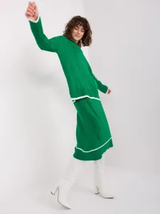 Green Two-Piece Women's Knitted Set
