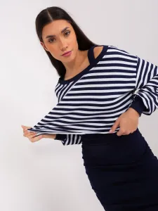 Navy blue and white base set with striped dress