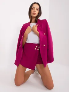 Purple women's elegant set with shorts