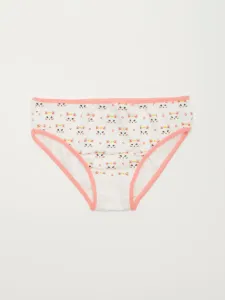 White and peach briefs for a girl #6102782