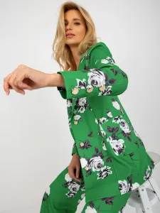 Green elegant jacket with roses from the suit #7371376
