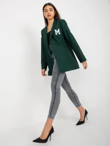 Women's dark green jacket with pockets