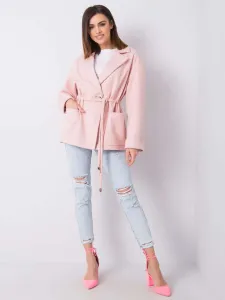 Light pink lady's coat with tie #4788494