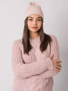 Dusty pink women's knitted beanie RUE PARIS