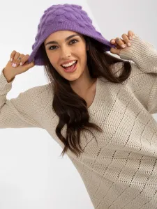 Lady's winter cap purple color
