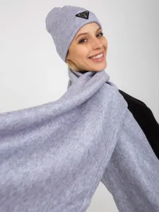 Light purple women's winter set with scarf