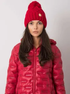 Red warm winter cap