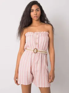 Pink-and-white striped overall Soledad RUE PARIS