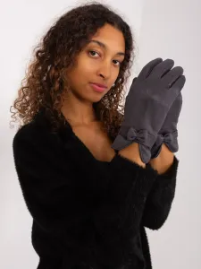 Dark grey insulated women's gloves #9052637