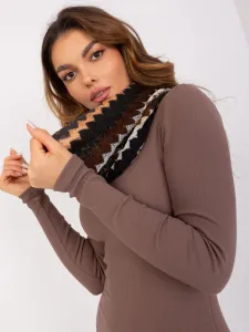 Black women's scarf with shiny thread