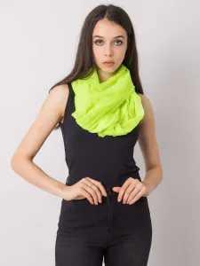 Fluo yellow neck warmer with shiny patch