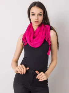 Fuchsia women's scarf with fringe #4839506