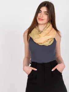 Peach and gold viscose scarf
