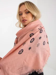 Powdery pink women's scarf with print #5176011