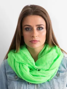 Shawl with shiny thread, fluo green