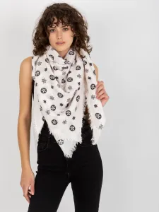 Women's scarf with print - light pink