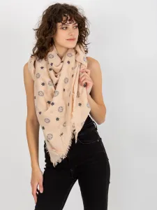 Women's scarf with print - pink #5382004