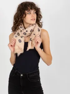 Women's scarf with print - pink #5382318