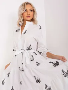 Black and white flowing dress with frills