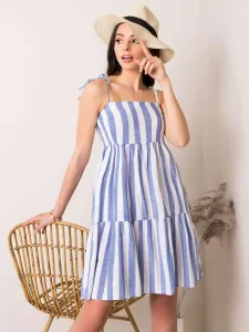 Blue-white striped dress #4747152