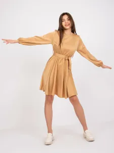 Camel airy cocktail dress Clarison