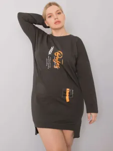 Dark khaki sweatshirt dress larger size Akira
