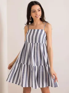 Dress with white and dark blue stripes #4752734