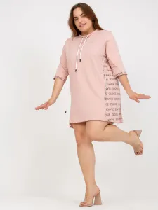 Dusty pink cotton sweatshirt dress size plus