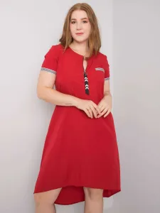 Väčšie červené bavlnené šaty #4753159