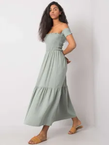 Mint dress with frills Pallavi RUE PARIS #4751164