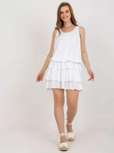 OCH BELLA white ruffle sleeveless dress