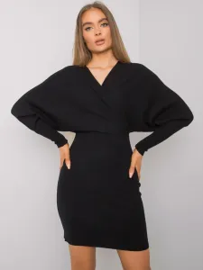 OH BELLA Ladies knitted dress in black