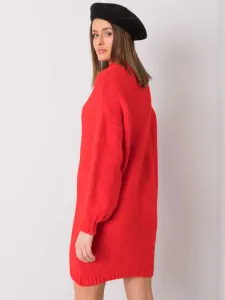 Červené dámske pletené šaty