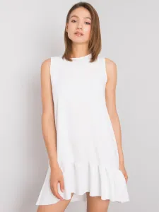 RUE PARIS Lady's white dress with frills #4786355