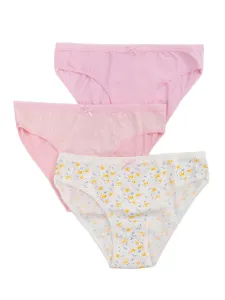 Pink Cotton Panties 3-Pack