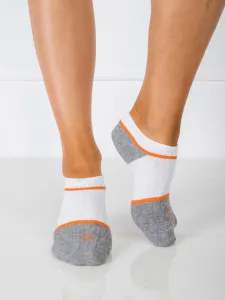 Women's ankle socks white and gray color