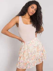Beige skirt with flowers