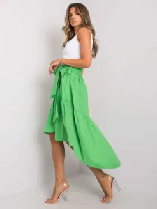 RUE PARIS Green skirt with tie #4856238