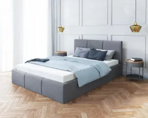 FDM Čalúnená manželská posteľ FRESIA | 140 x 200 cm Farba: Sivá