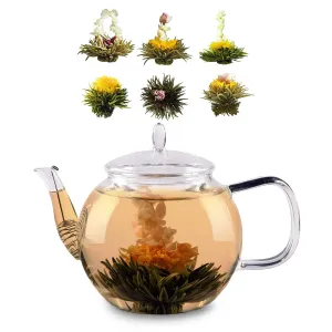 Feelino Bedida, čajník, 800 ml, 6 x čajový kvet, zelený
