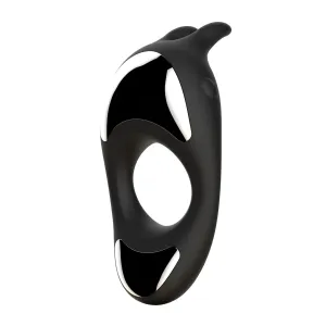 FEELZTOYS Zeus - dobíjací vibračný krúžok na penis (čierny)
