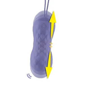 FEELZTOYS Jivy - nabíjacie vibračné vajíčko s posuvom na diaľkové ovládanie (fialové)