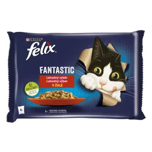 FELIX Fantastic cat Multipack králik&jahňa v želé kapsičky pre mačky 4x85g