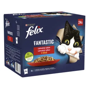 FELIX Fantastic Multipack 24x85g kura / hovädzie / králik / jahňacie v želé
