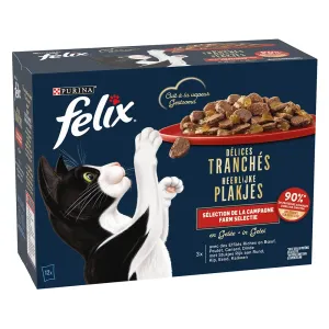 Felix Delicious Slices 12 x 80 g - farm selection v želé